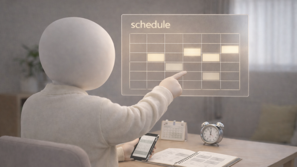 スケジュールを確認するイメージ画像