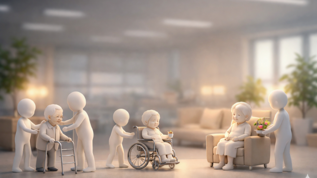 「ホスピス型老人ホーム」のイメージ画像。